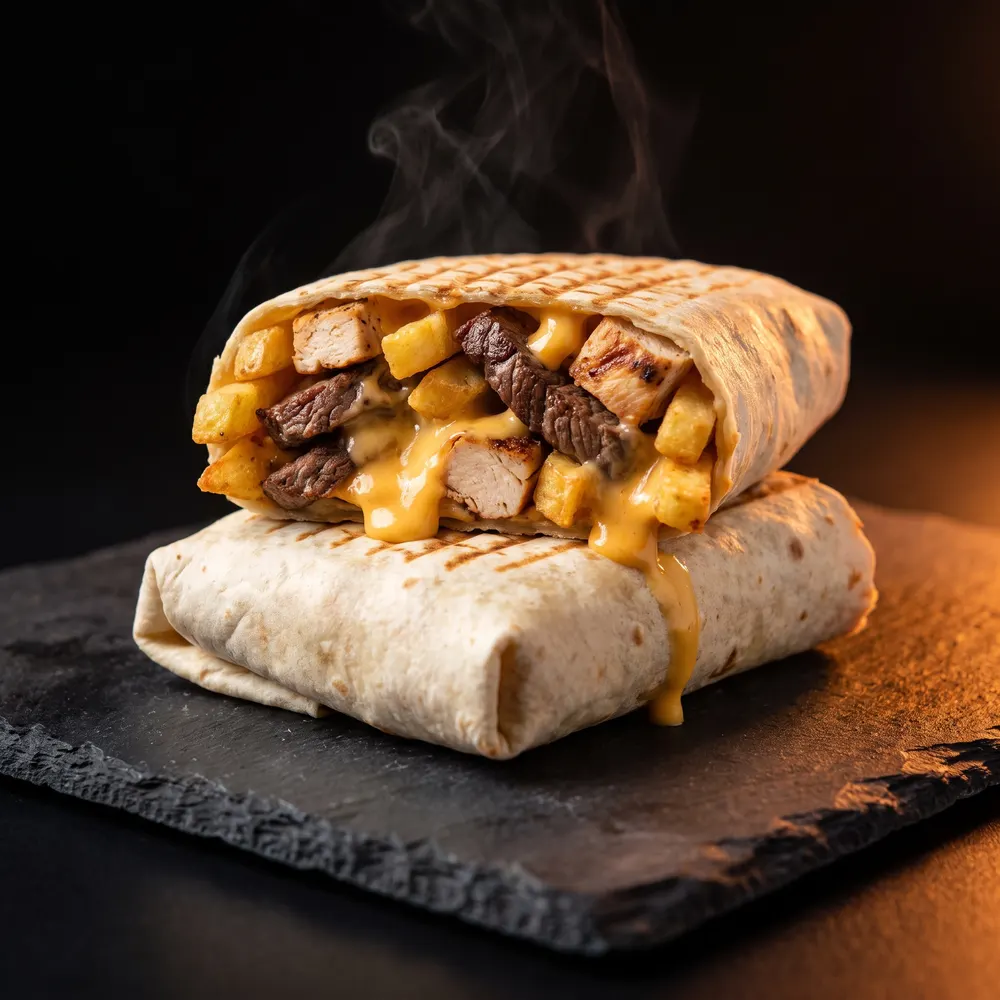 Tacos français taille L à deux viandes